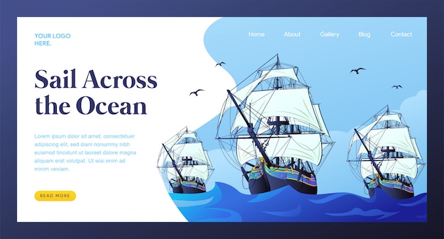 Vector sailing landing page