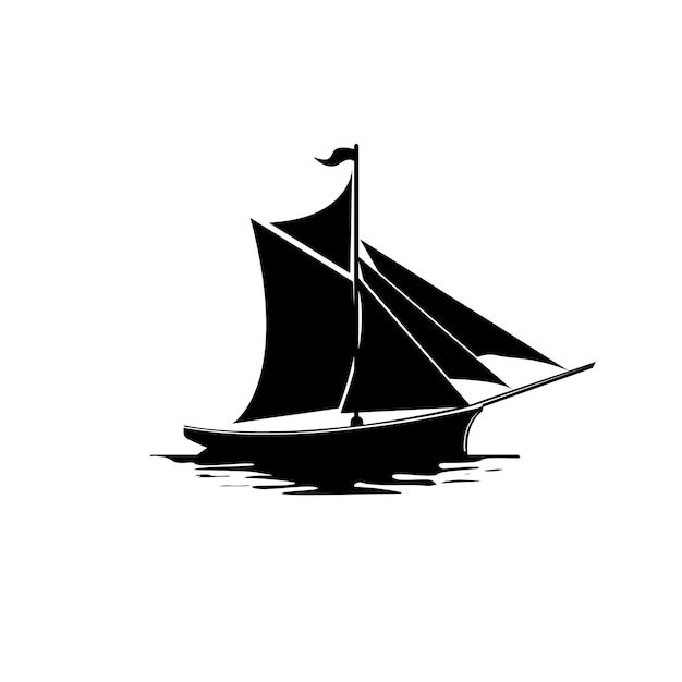 Sailing Ship Logo silhouette