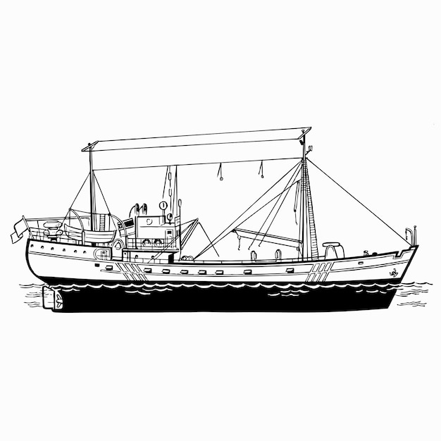 Vector sailing ship