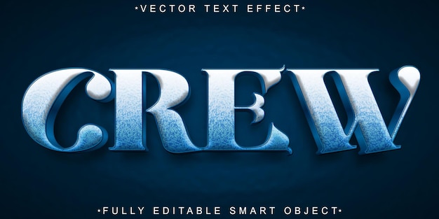 Vector sailor crew vector fully editable smart object text effect