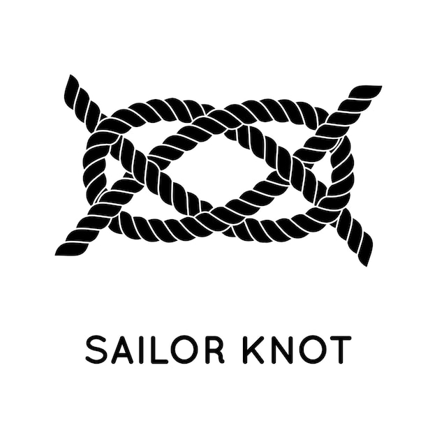 Vettore nodo di corda da marinaio
