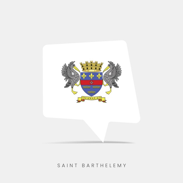 Vector saint barthelemy flag bubble chat icon