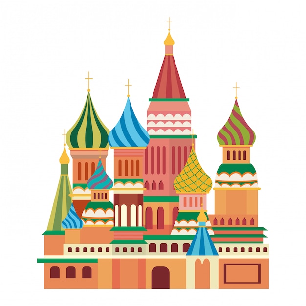 Vector the saint basil s cathedral of moscow design