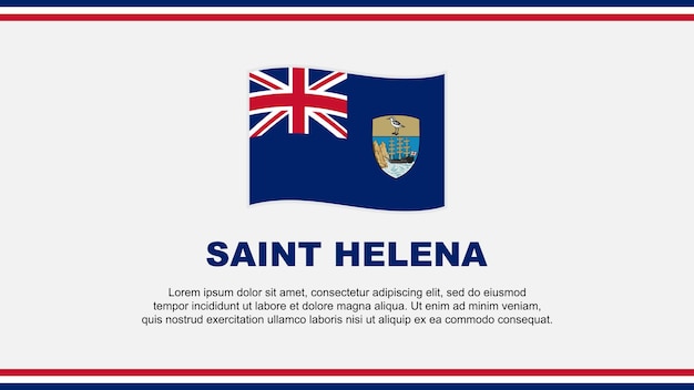 セントヘレナの旗の抽象的な背景のデザイン テンプレート セントヘレナ独立記念日のバナー ソーシャル メディアのベクトル図 セントヘレナのデザイン