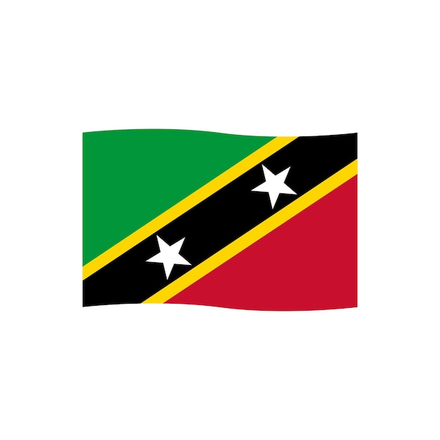 Vector saint kitts and nevis flag icon vector