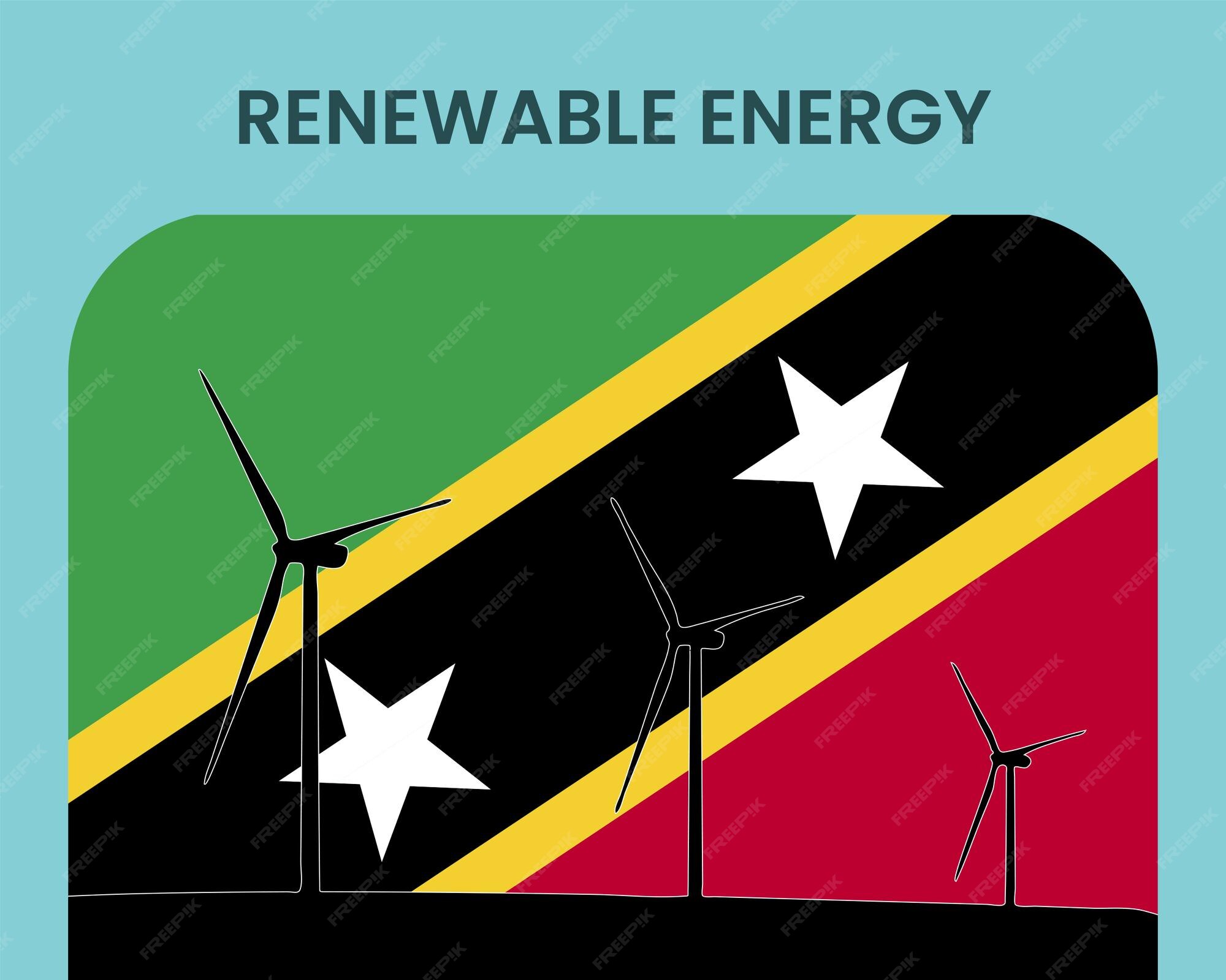 Premium Vector | Saint kitts and nevis renewable energy environmental