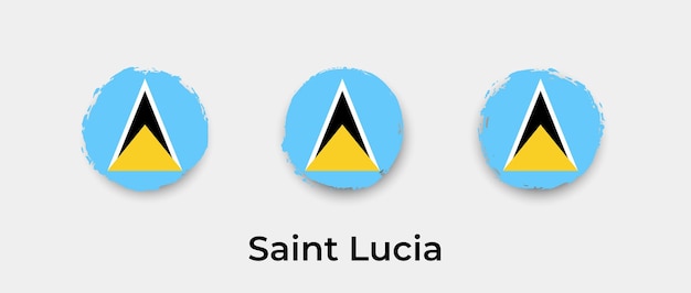 Saint lucia flag grunge bubbles icon vector illustration