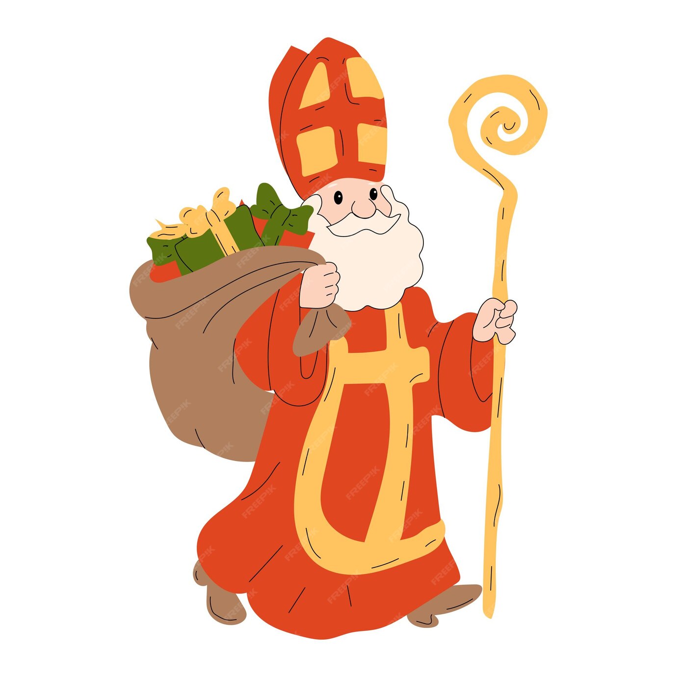 Premium Vector Saint Nicholas christmas character vector set. Saint
