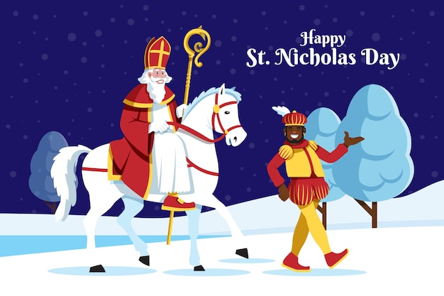 Saint nicholas day illustration