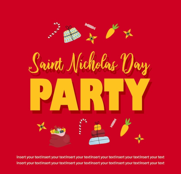 Premium Vector Saint nicholas day party poster. invitation to the