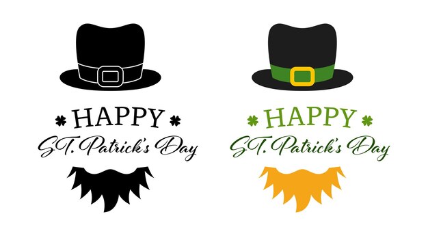 Saint Patrick Day banner isolated on white background