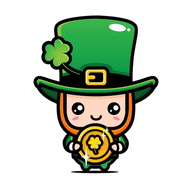 Saint patrick day cartoon character leprechaun