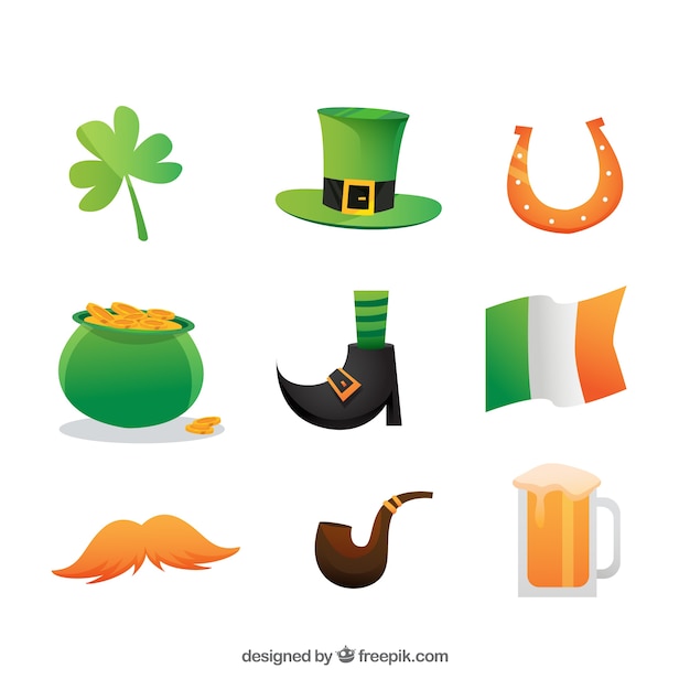 Vector saint patrick day elements collection