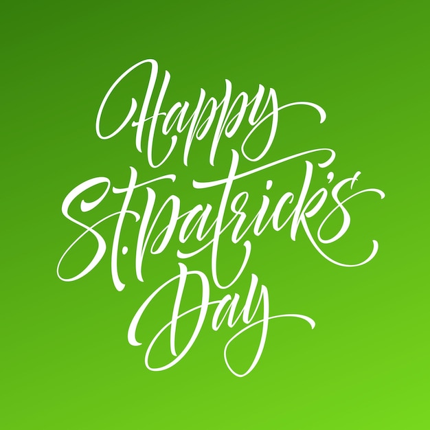 Saint patrick day groet belettering ontwerpelement. illustratie