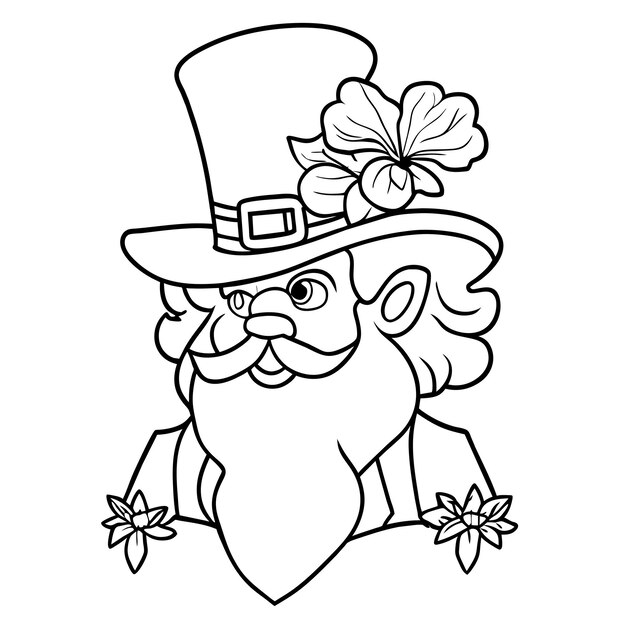 Saint patrick day leprechaun green hand drawn cartoon sticker icon concept isolated illustration