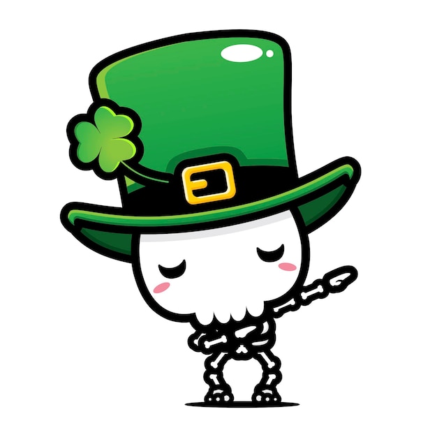 Saint patrick day stripfiguur geïsoleerd op wit