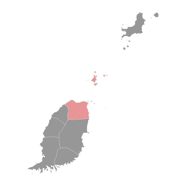 세인트 패트릭 교구 지도 그레나다의 행정 구역 터 일러스트레이션