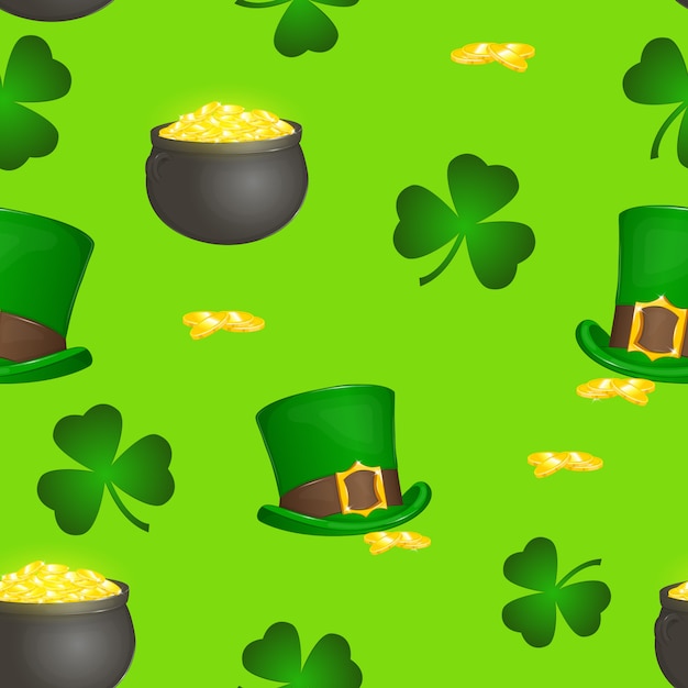 Vector saint patrick's day naadloze patroon