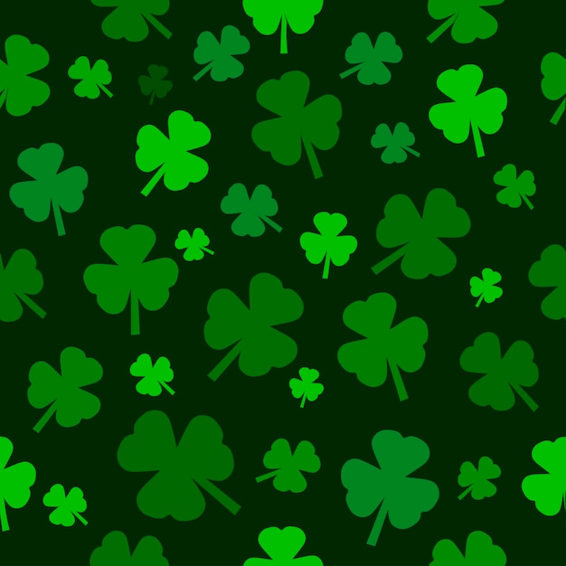 Saint Patrick s day seamless shamrock background