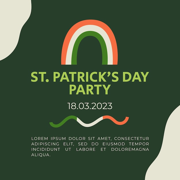 Saint Patrick's Day vector banner invitation