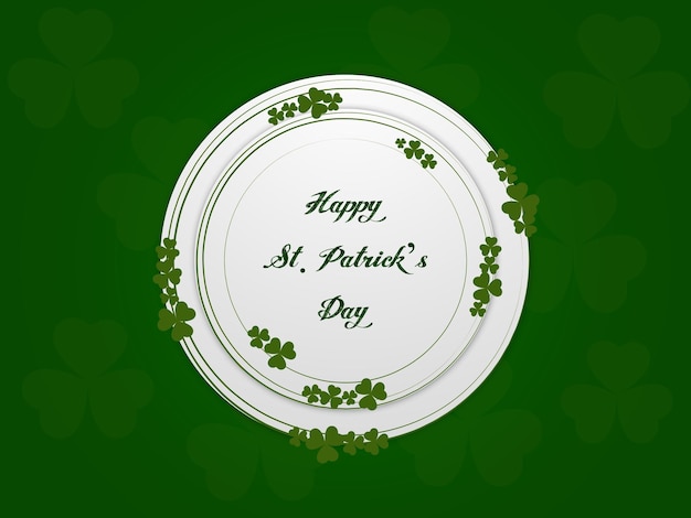 Vector saint patrick's day wenskaart achtergrond.