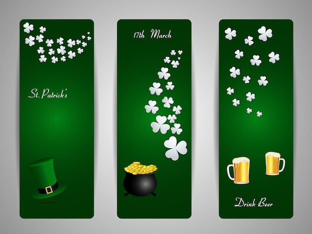 Vector saint patrick's day wenskaart achtergrond.