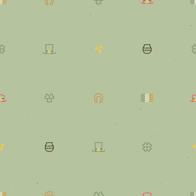 Saint Patrick's symbols background vector background