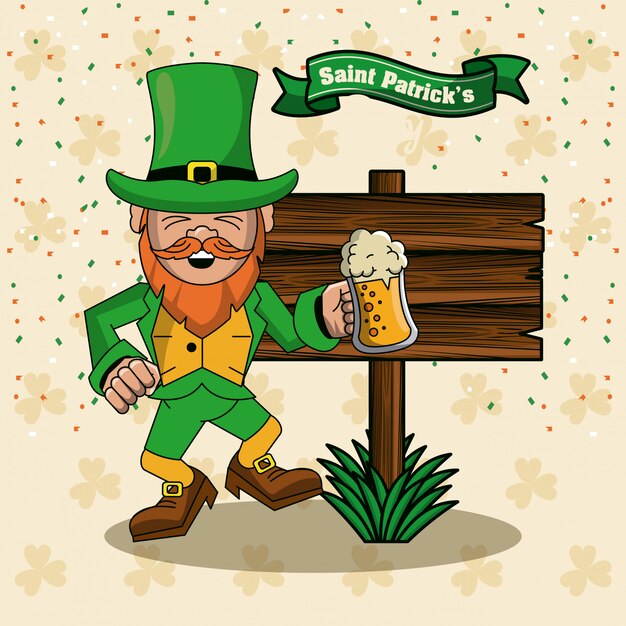 Saint patricks dagen cartoons kaart