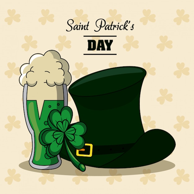 Vector saint patricks dagen cartoons kaart