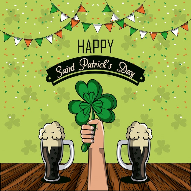 Saint patricks day cartoons card