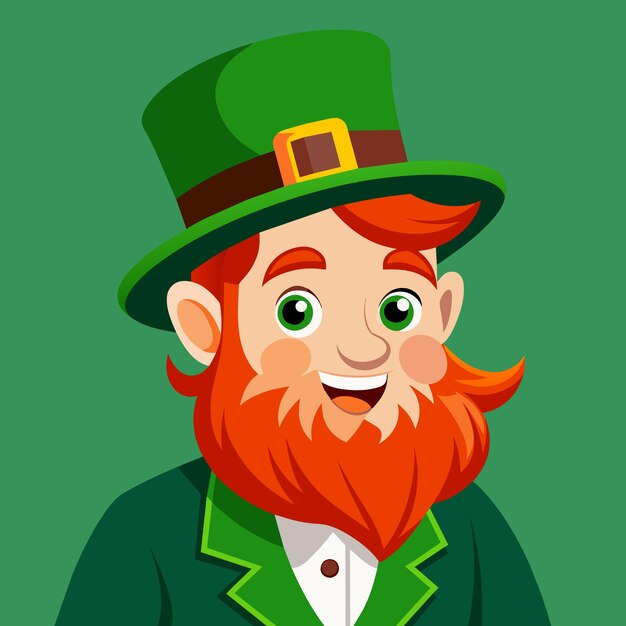 Saint patricks day character symbol with a happy smile