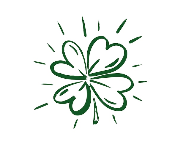 Vector saint patricks day, festive background with flying clover.