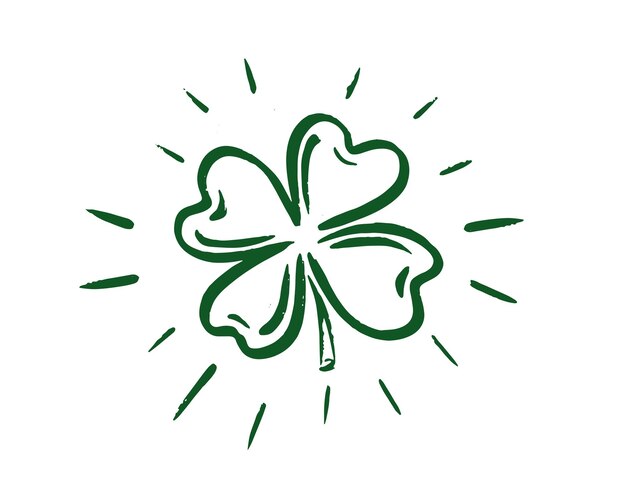 Vector saint patricks day, festive background with flying clover.