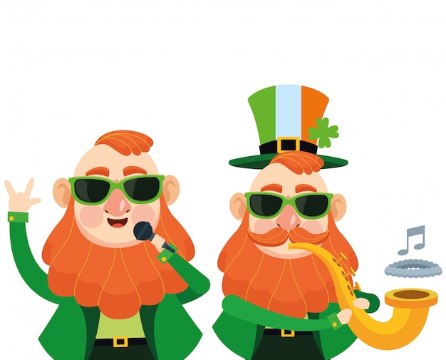 Saint patricks day funny elves cartoons