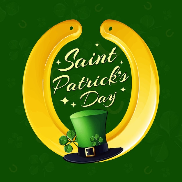 Vector saint patricks day hat background post vector art