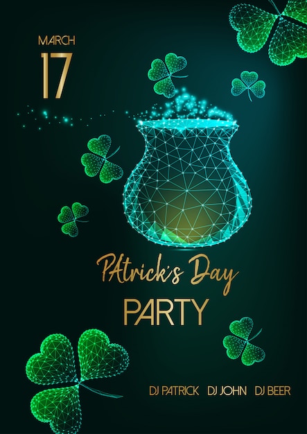 Saint patricks day party invitation flyer