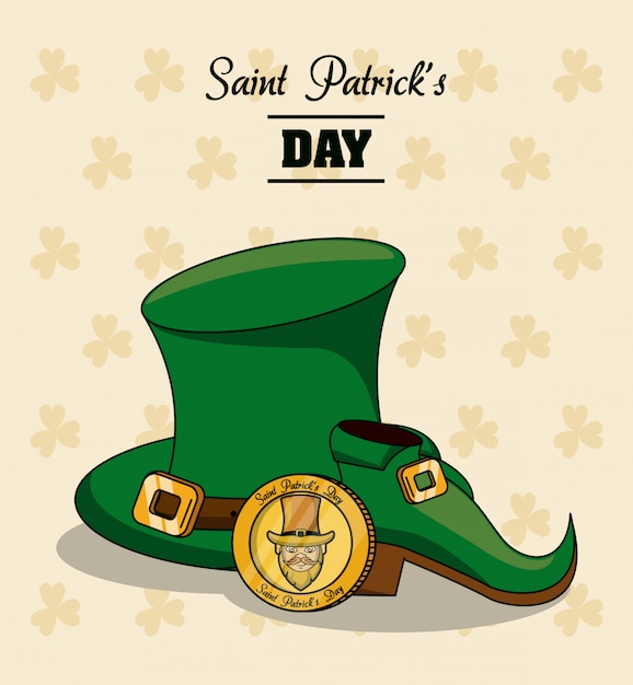 Saint patricks days cartoons card