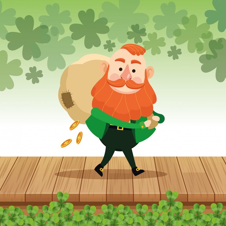 Vector saint patricks elf cartoons