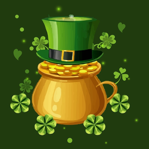 saint patricks party poster illustration background