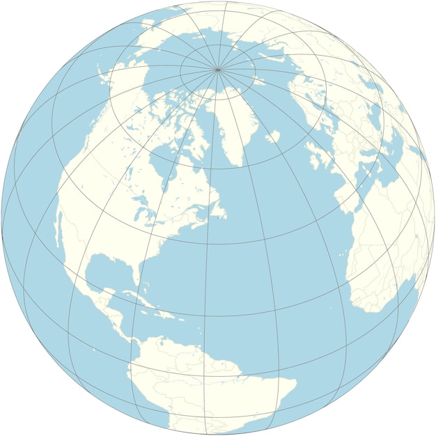 Saint Pierre en Miquelons kaart in het hart van de orthografische wereldprojectie heeft Franse invloed