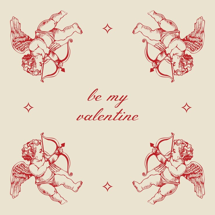 Saint Valentine's Day vector social media posts met een schattige illustratie