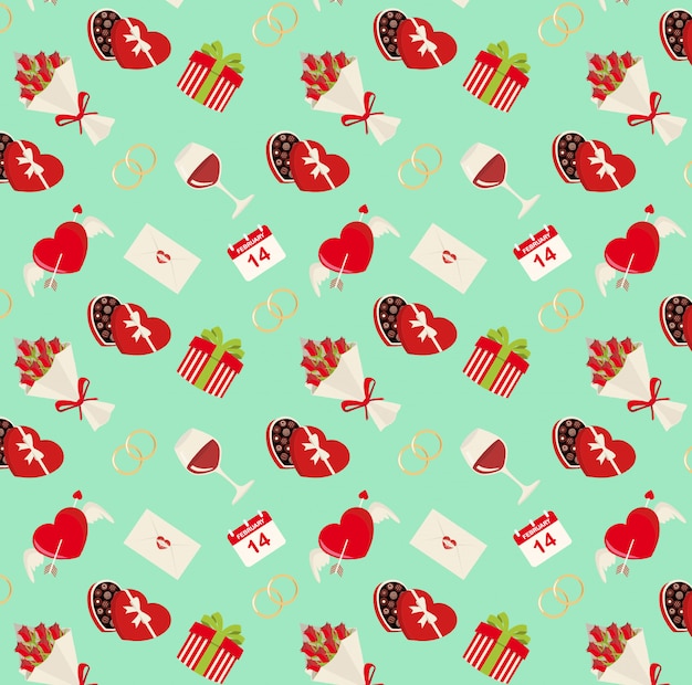 Saint valentine's pattern