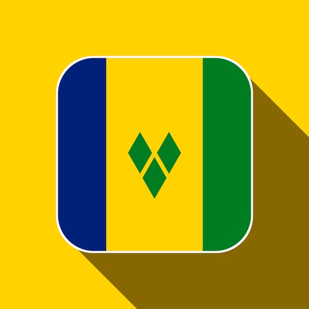 Saint Vincent en de Grenadines vlag officiële kleuren Vector illustratie