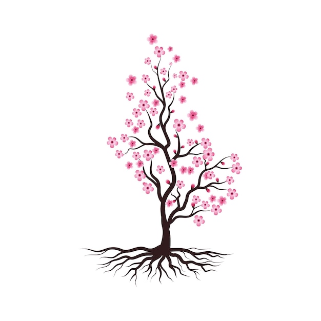 Vector sakura beauty flower vector icon