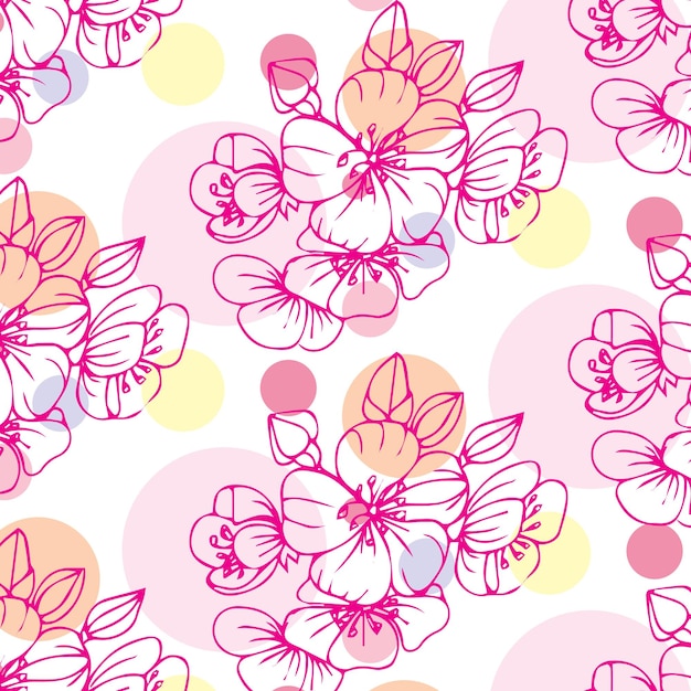 Sakura bloem naadloze patroon vectorillustratie