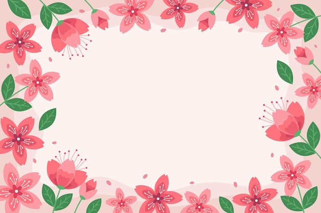 Sakura Cherry Blossoms Border Frame Achtergrond