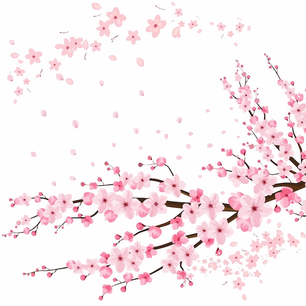 Vector sakura flower illustration