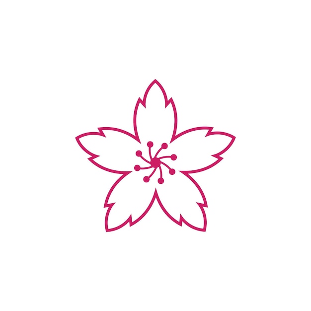 Vector sakura flower vector illustration design