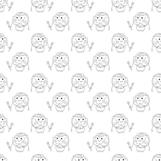 Sakura mochi pattern13 Naadloze patroon met schattige mochi karakter Doodle cartoon vectorillustratie