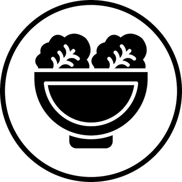 Vector salad icon style